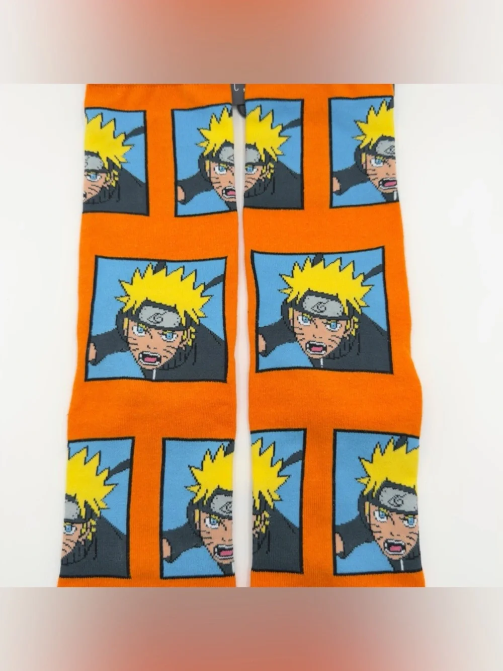 Odd Sox Naruto Shippuden Crew Socks Mens Womens Anime Cartoon Orange Fun Gift